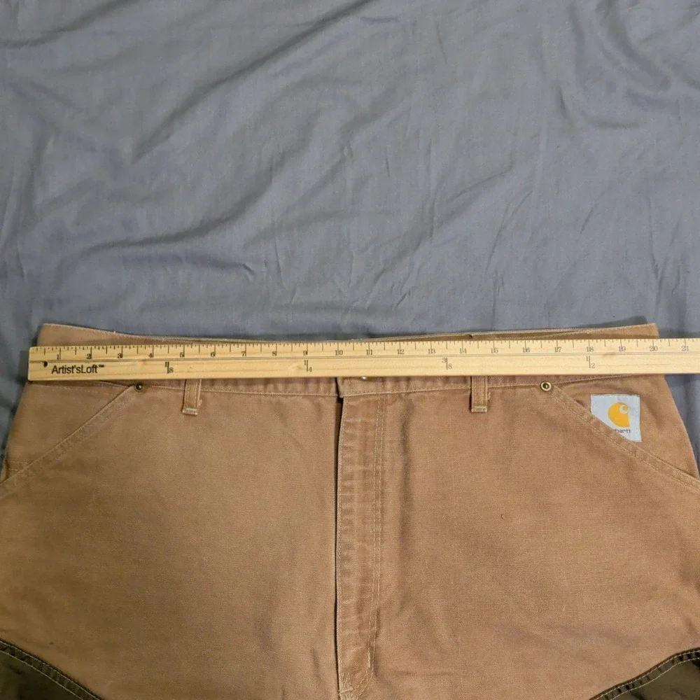 Vtg Carhartt Brush Pants Mens Size 40x29 Canvas Double Knee Brown Hunt WU256 USA